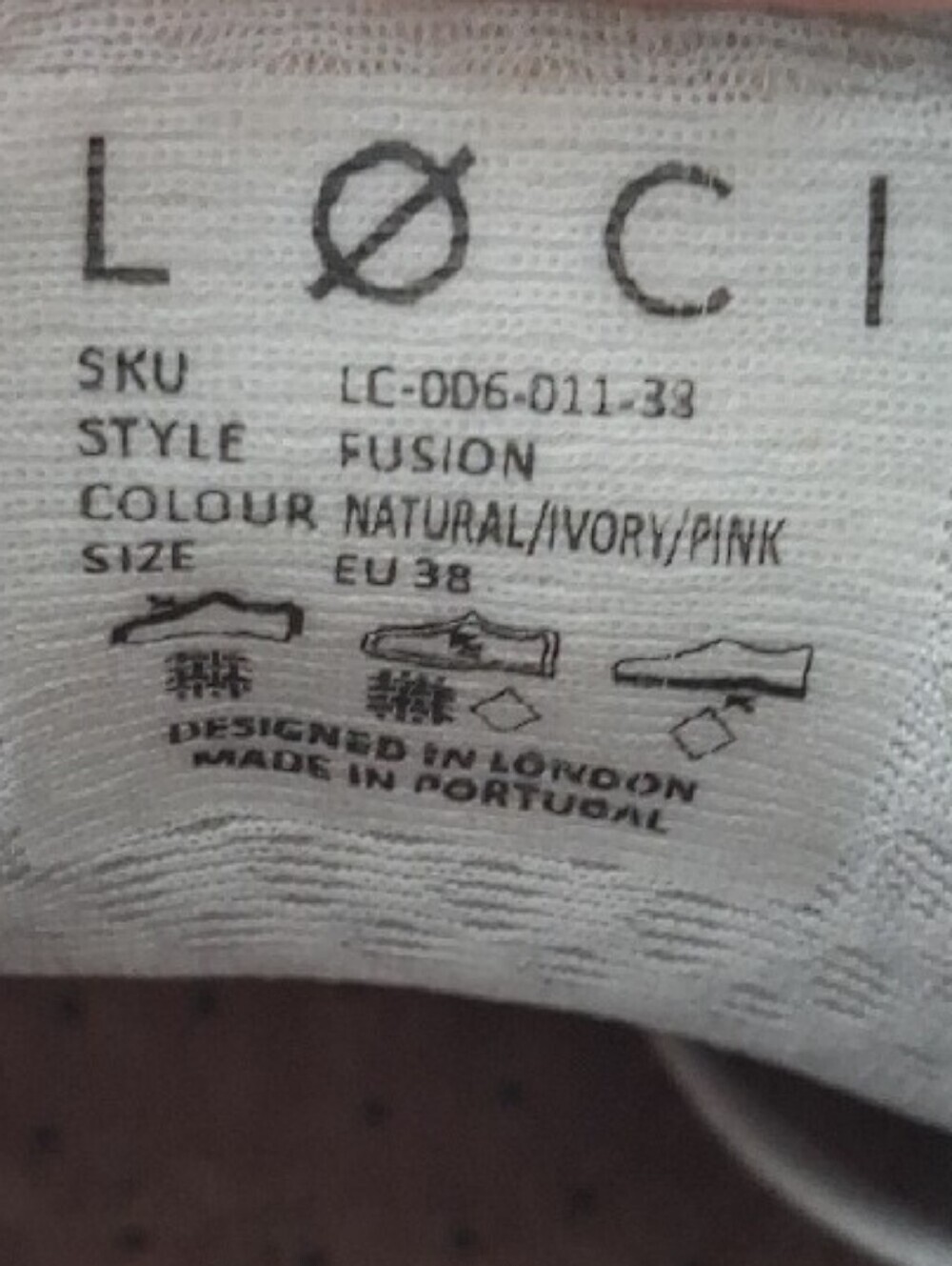 Loci Womens White Sneakers with Tan Accents - Picture 6 of 6